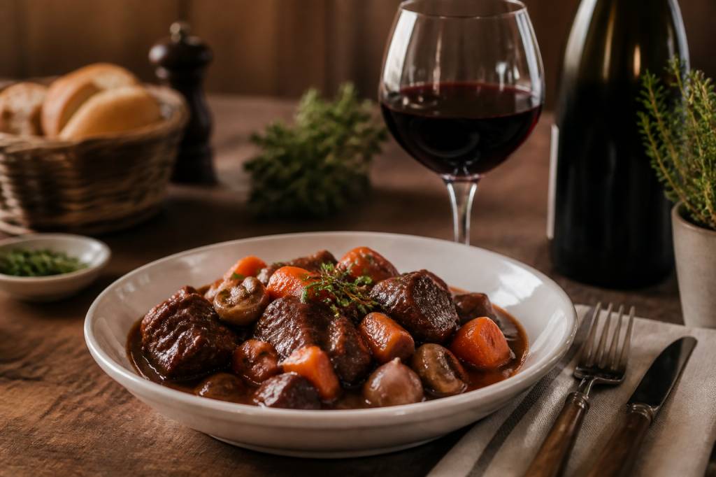 Quel vin boire avec un bœuf bourguignon : accords classiques et variantes